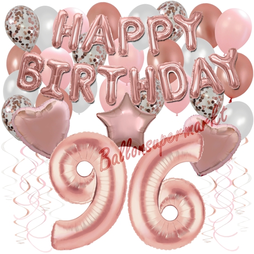 Ballons-und-Dekorations-Set-zum-96.-Geburtstag-Happy-Birthday-Rosegold.