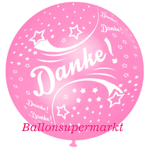 Danke-Luftballon-Riesenballon-rosa