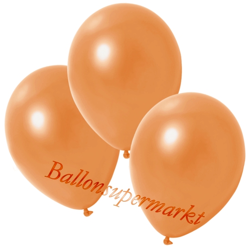 Deko-Metallic-Luftballons-Orange-Ballons-aus-Natur-Latex-zur-Dekoration