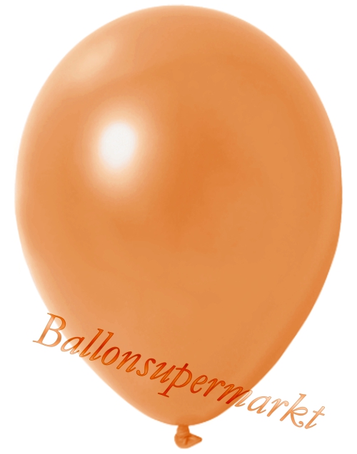 Deko-Metallic-Luftballons-Orange-Ballons-aus-Natur-Latex