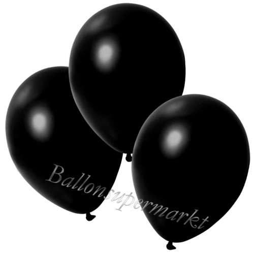 Deko-Metallic-Luftballons-Schwarz-Ballons-aus-Natur-Latex-zur-Dekoration