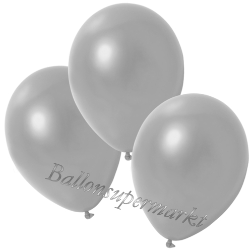 Deko-Metallic-Luftballons-Silber-Ballons-aus-Natur-Latex-zur-Dekoration