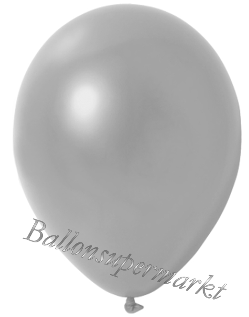 Deko-Metallic-Luftballons-Silber-Ballons-aus-Natur-Latex