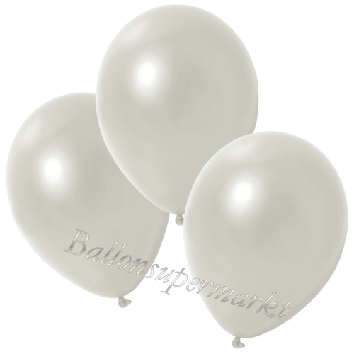 Deko-Metallic-Luftballons-Weiß-Ballons-aus-Natur-Latex-zur-Dekoration