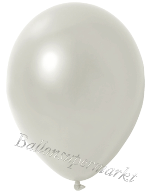 Deko-Metallic-Luftballons-Weiß-Ballons-aus-Natur-Latex