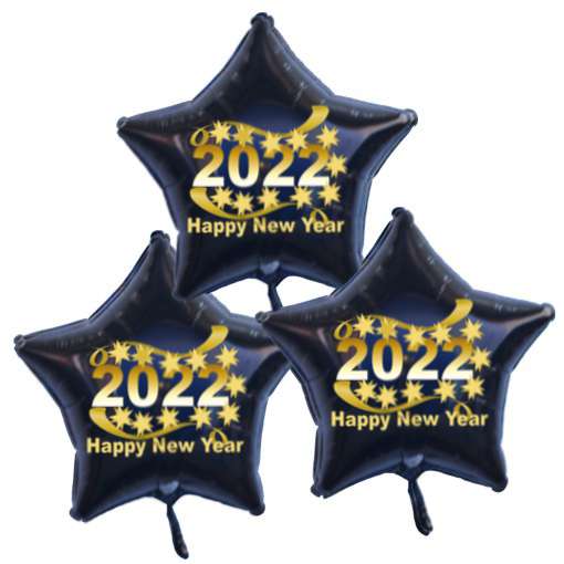 Dekoration-Silvester-3-Sternballons-aus-Folie-Happy-New-Year-2022