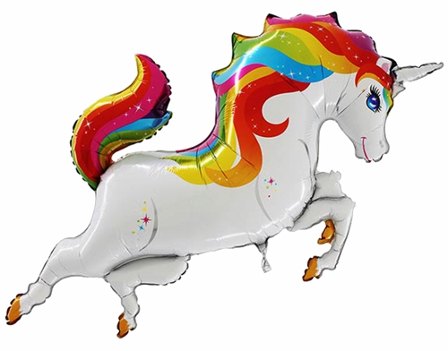 Folienballon-springendes-Einhorn-Shape-Luftballon-Geschenk-Kindergeburtstag-Dekoration-Unicorn