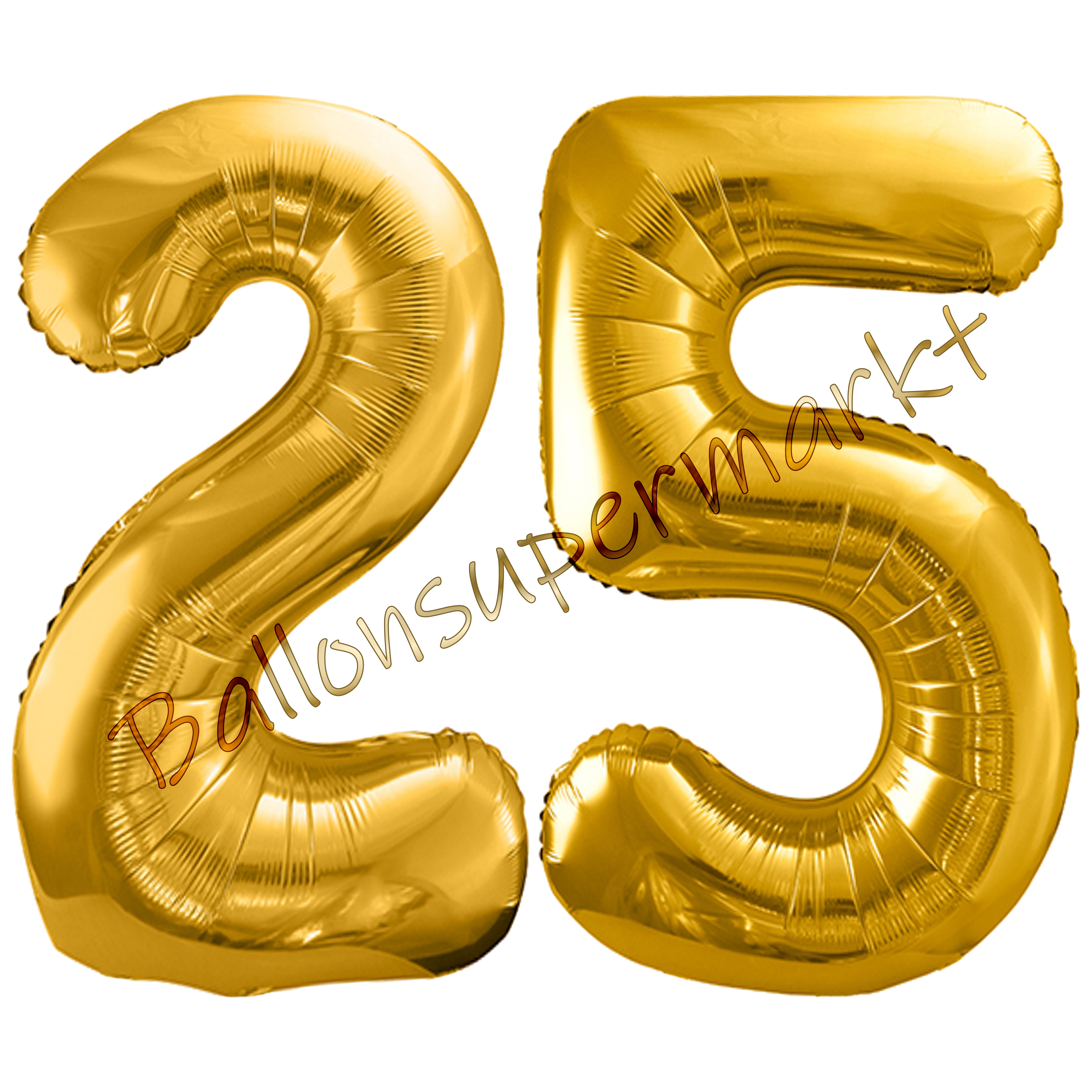 Folienballons-86cm-Zahlen-25-Gold-Luftballon-Geschenk-Geburtstag-Jubilaeum-Firmenveranstaltung