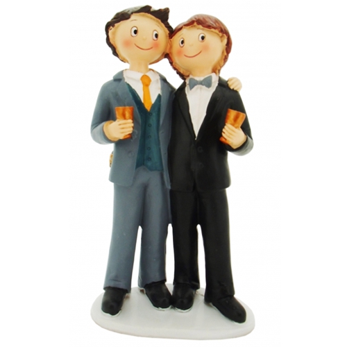 Hochzeitspaar-Homosexuell-Maenner-Figur-Dekoration-Hochzeit-Geschenk-Hochzeitsdeko