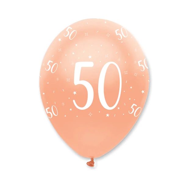 Luftballons-Rosegold-40-Latexballons-zum-18.-Geburtstag-Dekoration-Partydeko-6-Stueck-30-cm