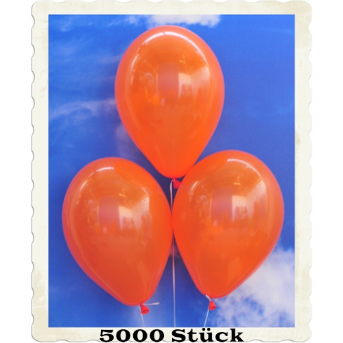 Luftballons aus Natur-Latex, 30 cm, Orange, gute Qualität