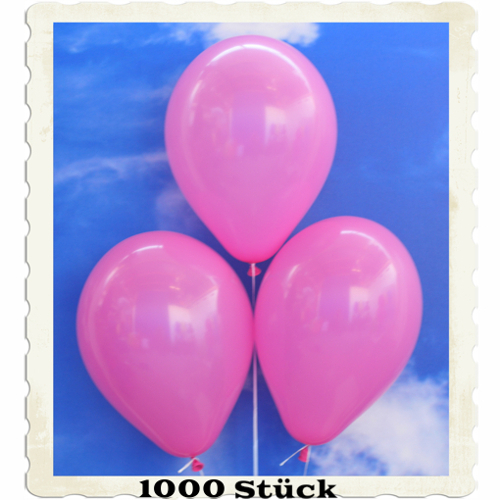 Luftballons aus Natur-Latex, 30 cm, Pink, gute Qualität