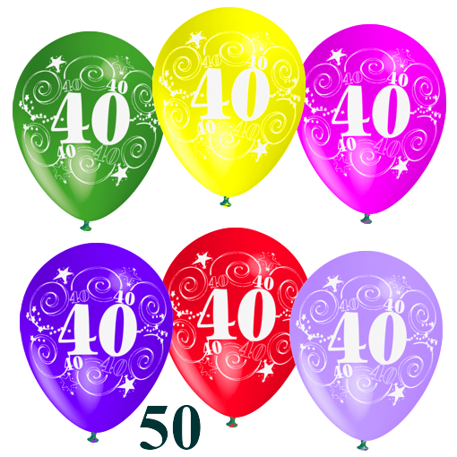 Luftballons-Zahl-40-Latexballons-30cm-zum-40.-Geburtstag-50-Stueck-helium-geeignet