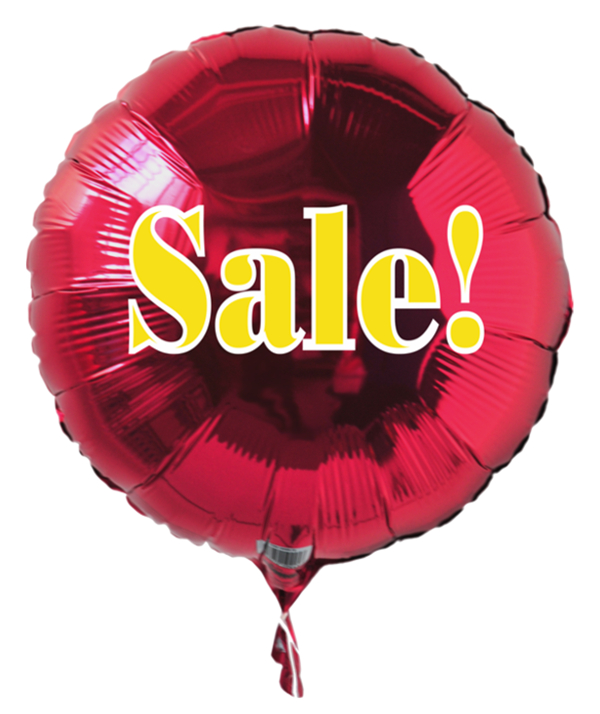 Sale-Luftballon-aus-folie-in-Rot-mit-Ballongas-Helium