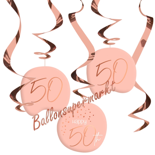 Swirl-Dekoration-Elegant-Lush-Blush-50-Raumdekoration-Partydeko-zum-50.-Geburtstag-Spiralen