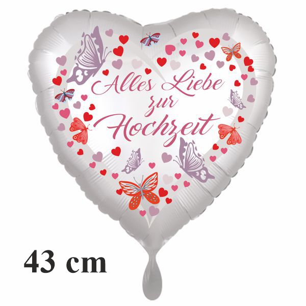 Folienballon ohne Helium: Alles Liebe zur Hochzeit