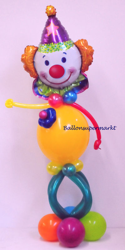 Dekoration zu Karneval und Fasching, Narr aus Ballons, Ballondeko