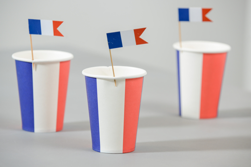 Partybecher und Party-Picker Frankreich