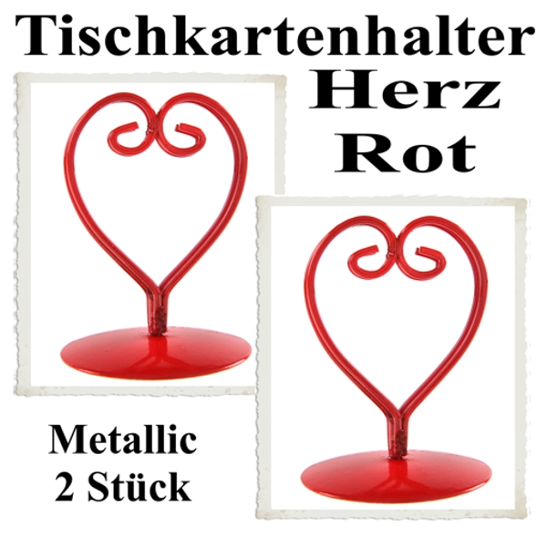 Rote Metall Tischkartenhalter, Hallter für Namenskarten