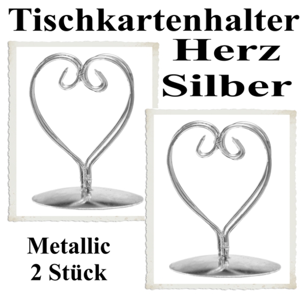 Silberne Metall Tischkartenhalter, Hallter für Namenskarten