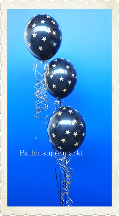 silvester-dekoration-golden-stars-ballonbukett