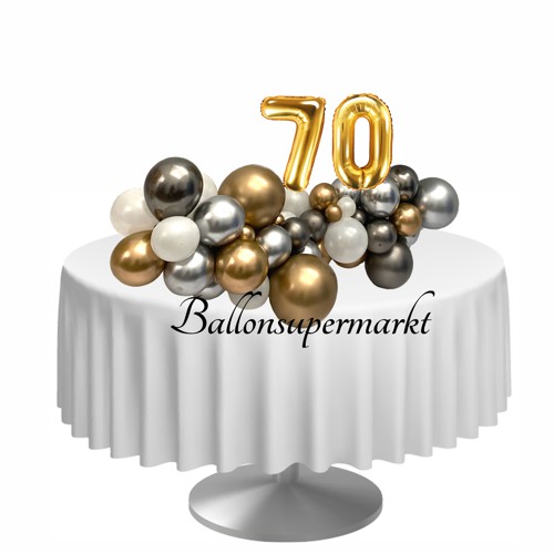 Zum 70. Geburtstag Ballondekoration mit Zahlen