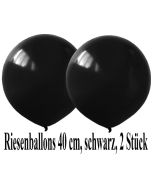 Luftballons 40 cm, Schwarz, 2 Stück