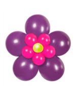 Ballondeko-Set Flower, Violett