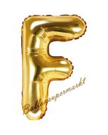 Luftballon Buchstabe F, gold, 35 cm