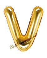 Luftballon Buchstabe V, gold, 35 cm