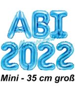 Abi 2022, Luftballons, 35 cm, Blau zur Abiturfeier