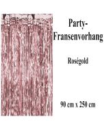 Silvesterdekoration und Partydekoration, rosegoldener Fransenvorhang