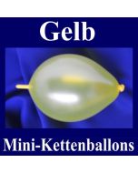 Kleine Kettenballons, Girlanden-Luftballons Mini, Gelb-Metallic, 100 Stück