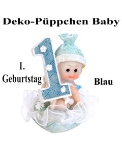 Deko-Püppchen zum ersten Geburtstag, Blau