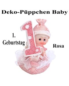 Deko-Püppchen zum ersten Geburtstag, Rosa