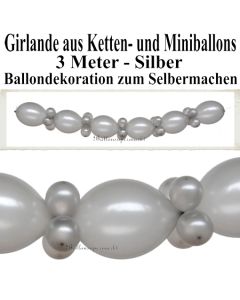 Ballongirlande zum Selbermachen - Dekoration Silberne Hochzeit