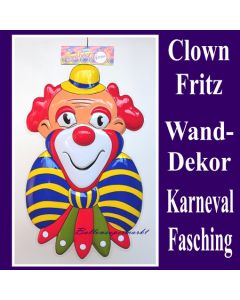 Clown Fritz, Wanddekoration und Bühnendekoration zu Karneval und Fasching