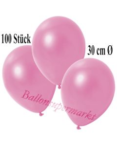 Deko-Luftballons Metallic Rosé, 100 Stück