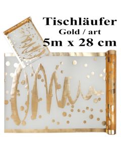 Tischläufer, Tischdecke Artistiques Gold, 5 Meter Rolle