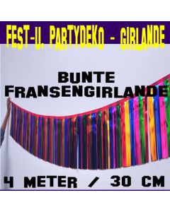 Festdekoration und Partydekoration, bunte Fransengirlande