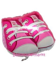 Baby Girl Babyschuhe Luftballon aus Folie mit Helium