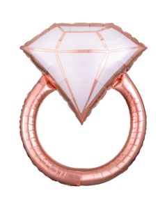 Luftballon Blush Wedding Ring zur Hochzeit, inklusive Helium