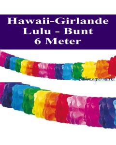 Hawaiigirlande Lulu Bunt, 6 Meter lang