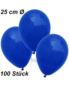 Luftballons 25 cm, Marineblau, 100 Stück 