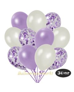 luftballons-30er-pack-10-flieder-konfetti-und-10-metallic-lila-10-metallic-perlmutt