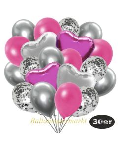 luftballons-30er-pack-9-silber-konfetti-und-9-metallic-pink-8-chrome-silber-2-folienballons-silber-2-folienballons-pink