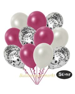 luftballons-50er-pack-15-silber-konfetti-und-18-metallic-burgund-17-metallic-weiss