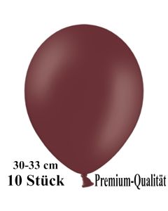 Premium Luftballons aus Latex, 30 cm - 33 cm, burgund, 10 Stück