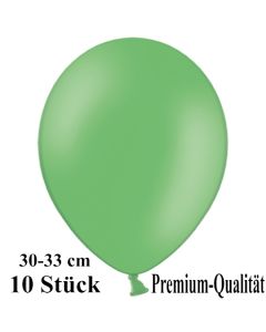 Premium Luftballons aus Latex, 30 cm - 33 cm, grün, 10 Stück