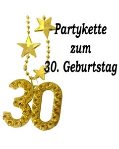 Goldene Partykette zum 30. Geburtstag